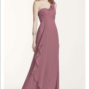 David’s Bridal Quartz bridesmaid dress pink